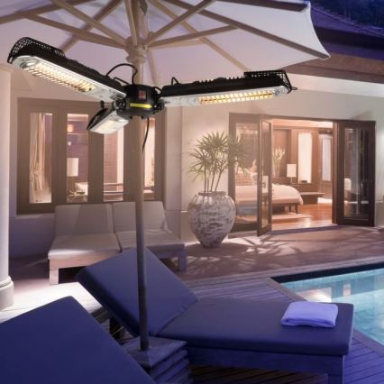 JUST LIGHT. 99513-18 - Venkovní topné těleso GLOW 3x650W/1300W/2000W/230V IP34