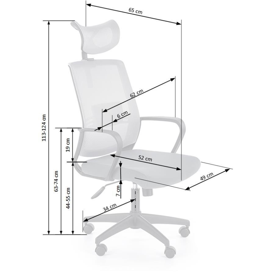Kancelářská ergonomická židle ARSEN šedá