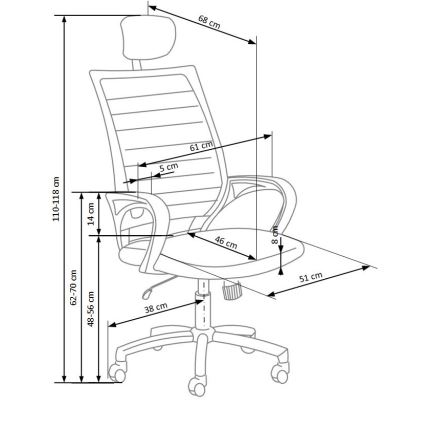 Kancelářská židle MIRI černá/bílá
