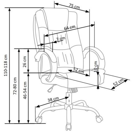 Kancelářská židle SELO hnědá