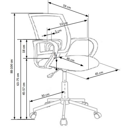 Kancelářská židle SIRAQ pestrobarevná