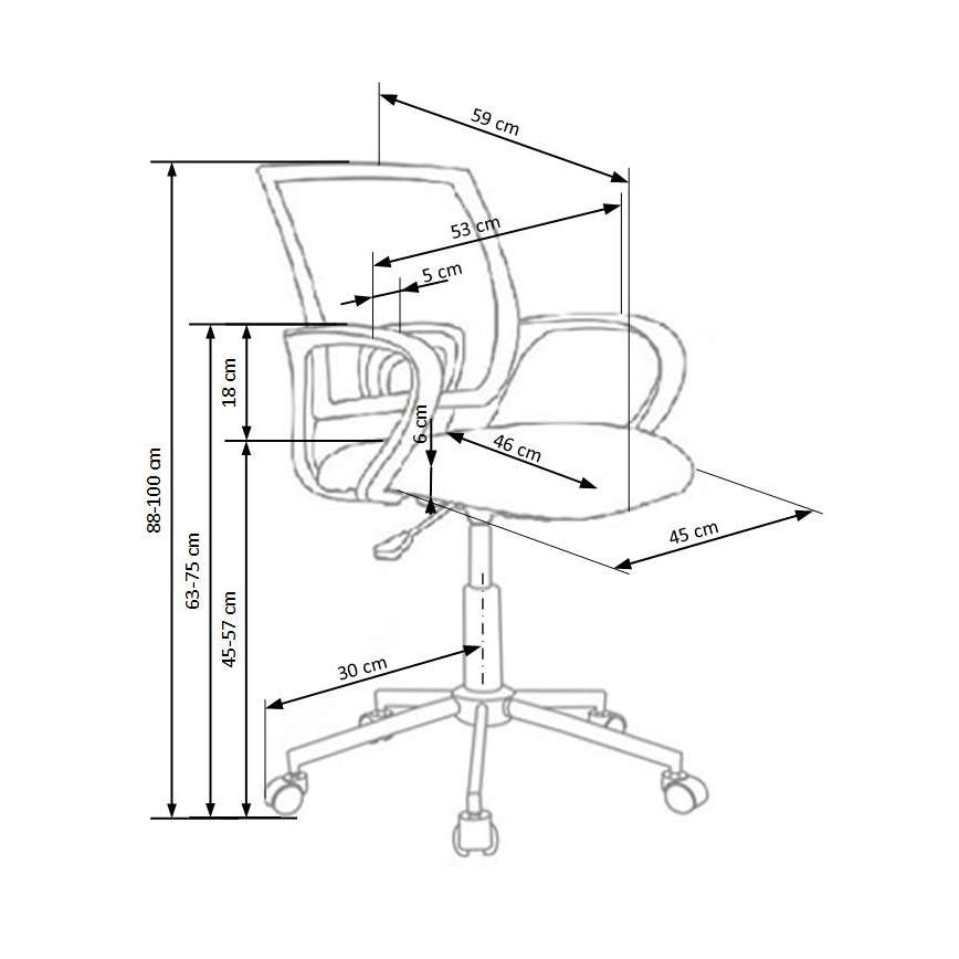 Kancelářská židle SIRAQ pestrobarevná