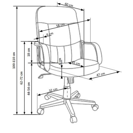 Kancelářská židle ZIRUQ černá