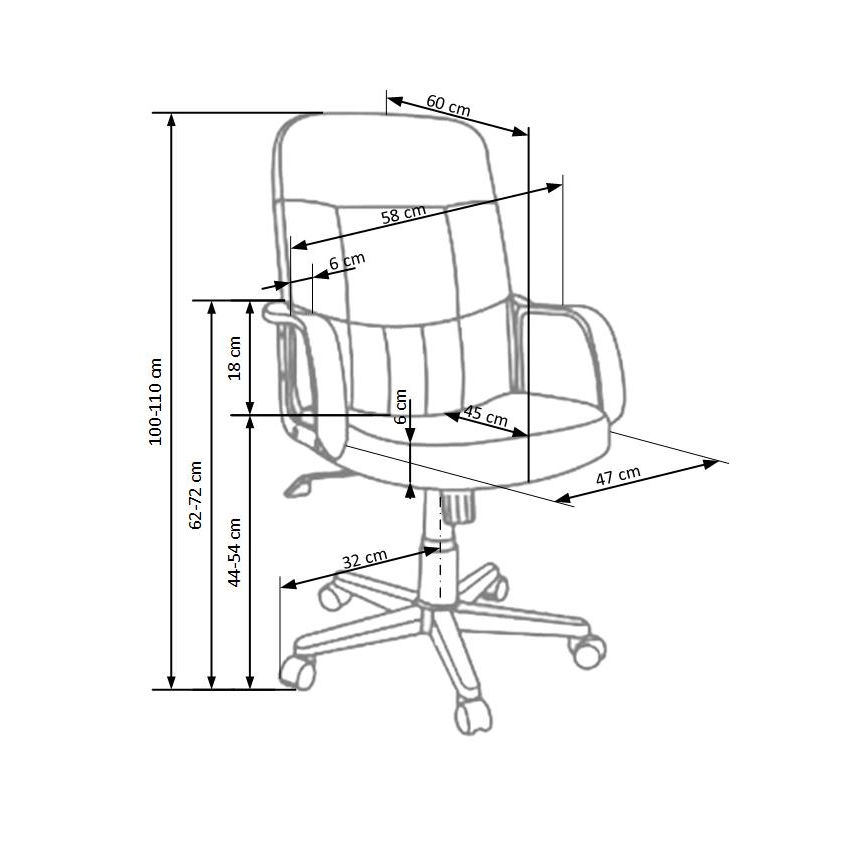 Kancelářská židle ZIRUQ hnědá