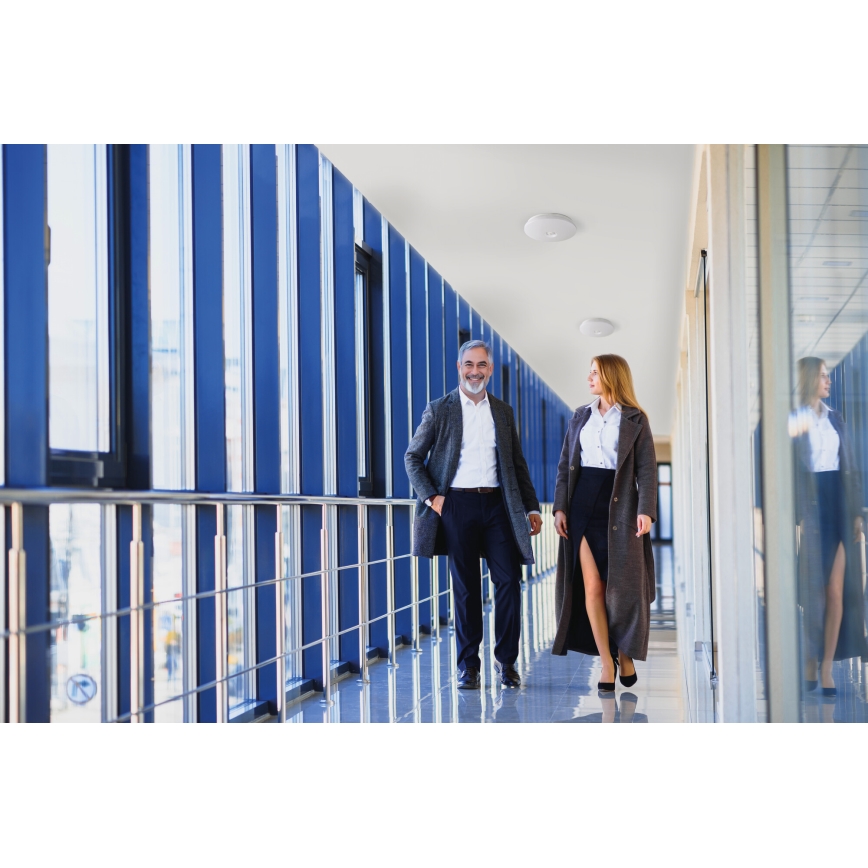 LED Stropní svítidlo se senzorem pohybu a soumraku FOGLER LED/12W/230V pr. 28 cm