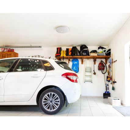 LED Stropní svítidlo se senzorem pohybu a soumraku FOGLER LED/12W/230V pr. 28 cm