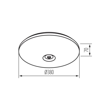 LED Stropní svítidlo se senzorem pohybu a soumraku FOGLER LED/24W/230V pr. 38 cm