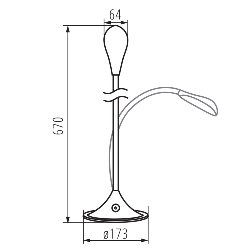 LED Stmívatelná flexibilní stolní lampa FRANCO LED/6,8W/230V bílá