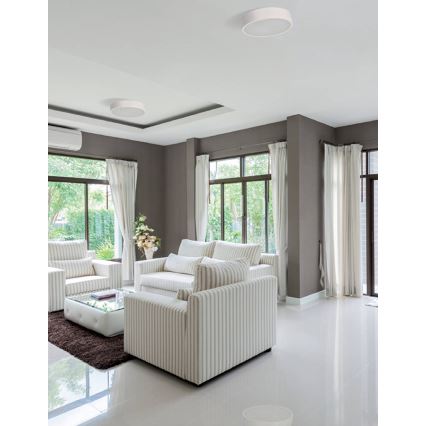 Stropní svítidlo JASMIN 2xE27/20W/230V pr. 37,5 cm bílý dub