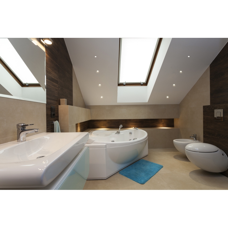 LED Venkovní podhledové svítidlo IMBER LED/1W/12V 3000K pr. 3 cm 40 lm IP65 stříbrná