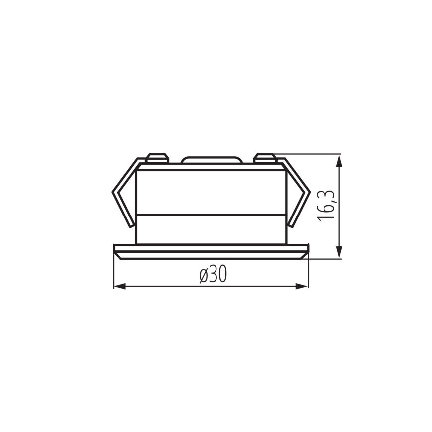 LED Venkovní podhledové svítidlo IMBER LED/1W/12V 3000K pr. 3 cm 40 lm IP65 stříbrná