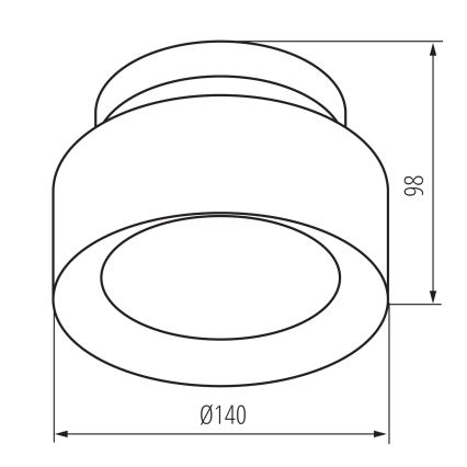 LED Bodové svítidlo SONOR LED/12W/230V 3000/4000/5700K + LED/1,5W 2200K pr. 14 cm černá