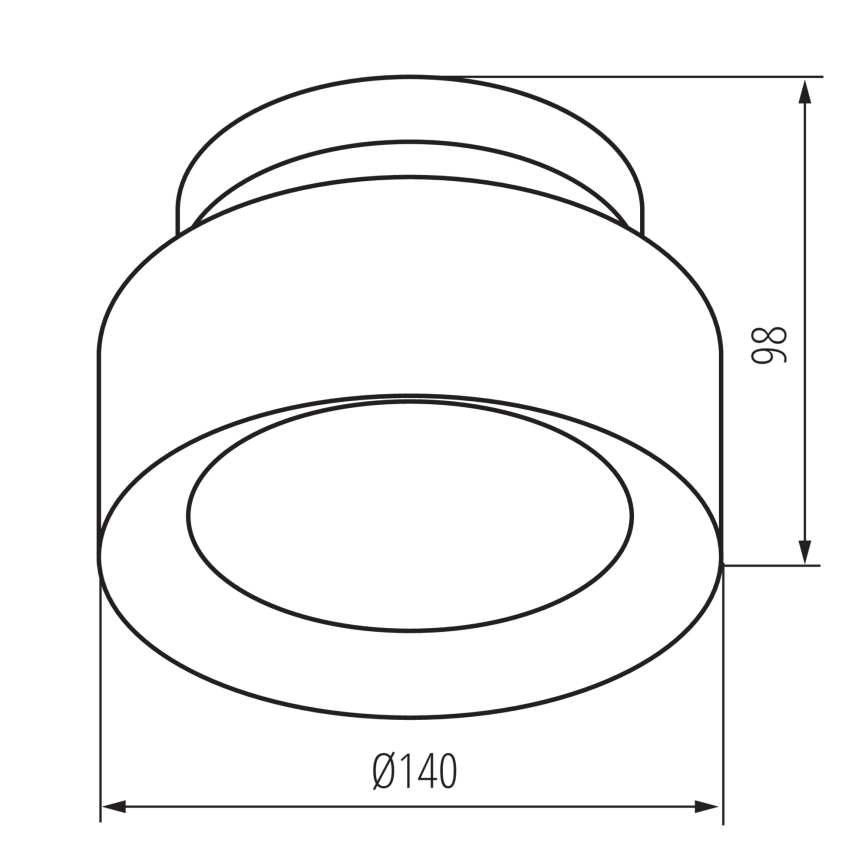 LED Bodové svítidlo SONOR LED/12W/230V 3000/4000/5700K + LED/1,5W 2200K pr. 14 cm černá