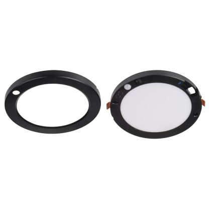 LED Stropní/podhledové svítidlo se senzorem pohybu 2v1 ERGA LED/17W/230V 3000/4000/6500K černá