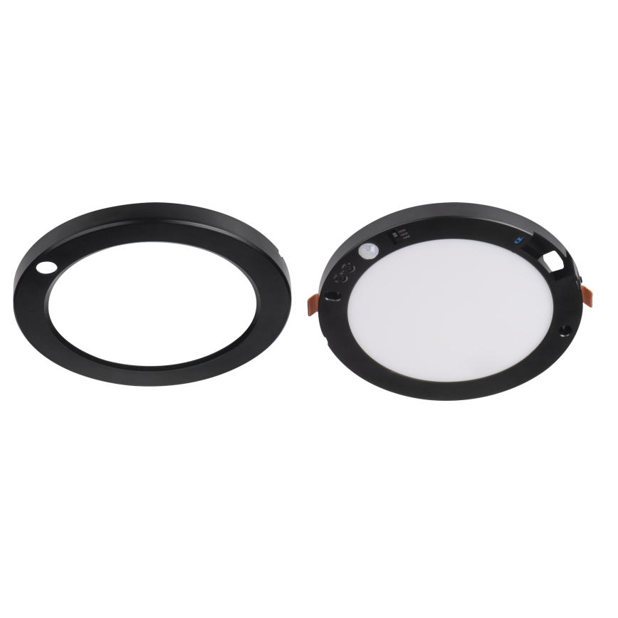 LED Stropní/podhledové svítidlo se senzorem pohybu 2v1 ERGA LED/17W/230V 3000/4000/6500K černá
