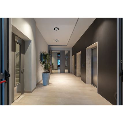 LED Stropní/podhledové svítidlo 2v1 ERGA LED/17W/230V 3000/4000/6500K černá