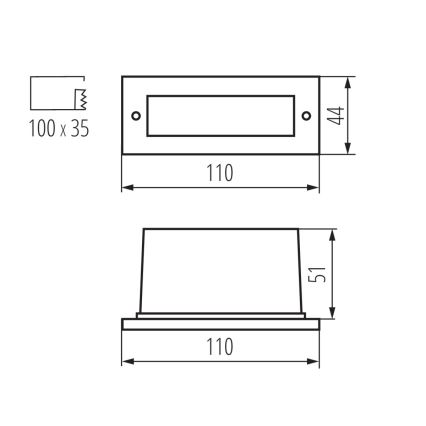 LED Venkovní schodišťové svítidlo LED/0,6W/230V IP54