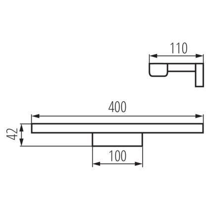 LED Koupelnové osvětlení zrcadla ASTEN LED/8W/230V IP44 bílá