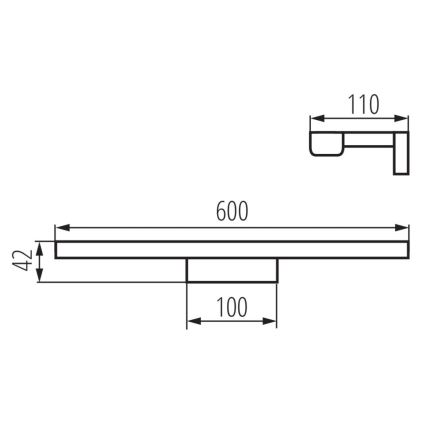 LED Koupelnové osvětlení zrcadla ASTEN LED/12W/230V IP44 bílá