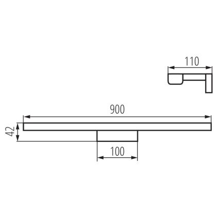 LED Koupelnové osvětlení zrcadla ASTEN LED/15W/230V IP44 bílá