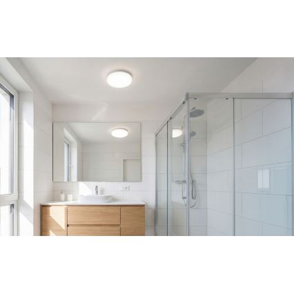 LED Stropní svítidlo se senzorem pohybu a soumraku VARSO LED/22/30W/230V 3000/4000/6500K pr. 33 cm IP54