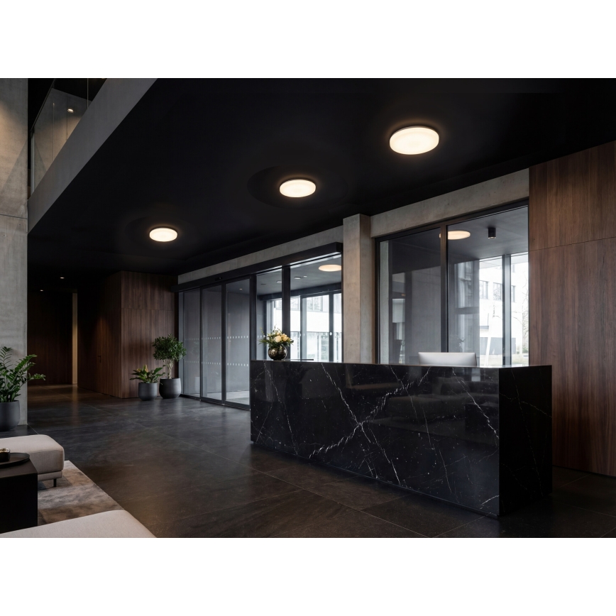 LED Stropní svítidlo se senzorem pohybu a soumraku VARSO LED/22/30W/230V 3000/4000/6500K pr. 33 cm IP54