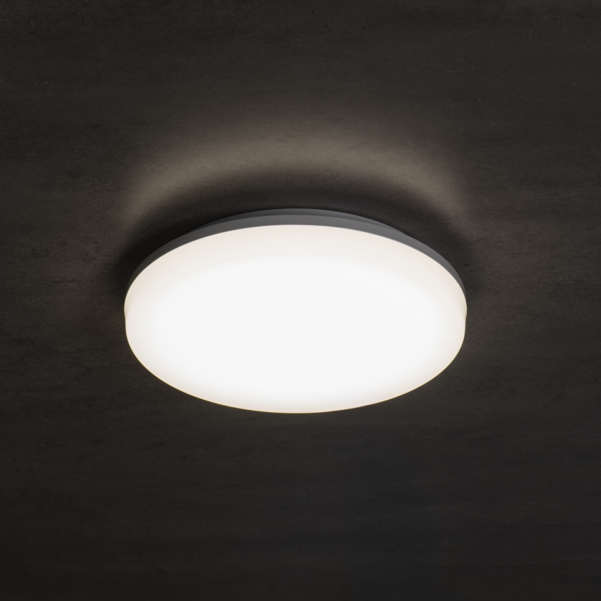 LED Stropní svítidlo se senzorem pohybu a soumraku VARSO LED/22/30W/230V 3000/4000/6500K pr. 33 cm IP54
