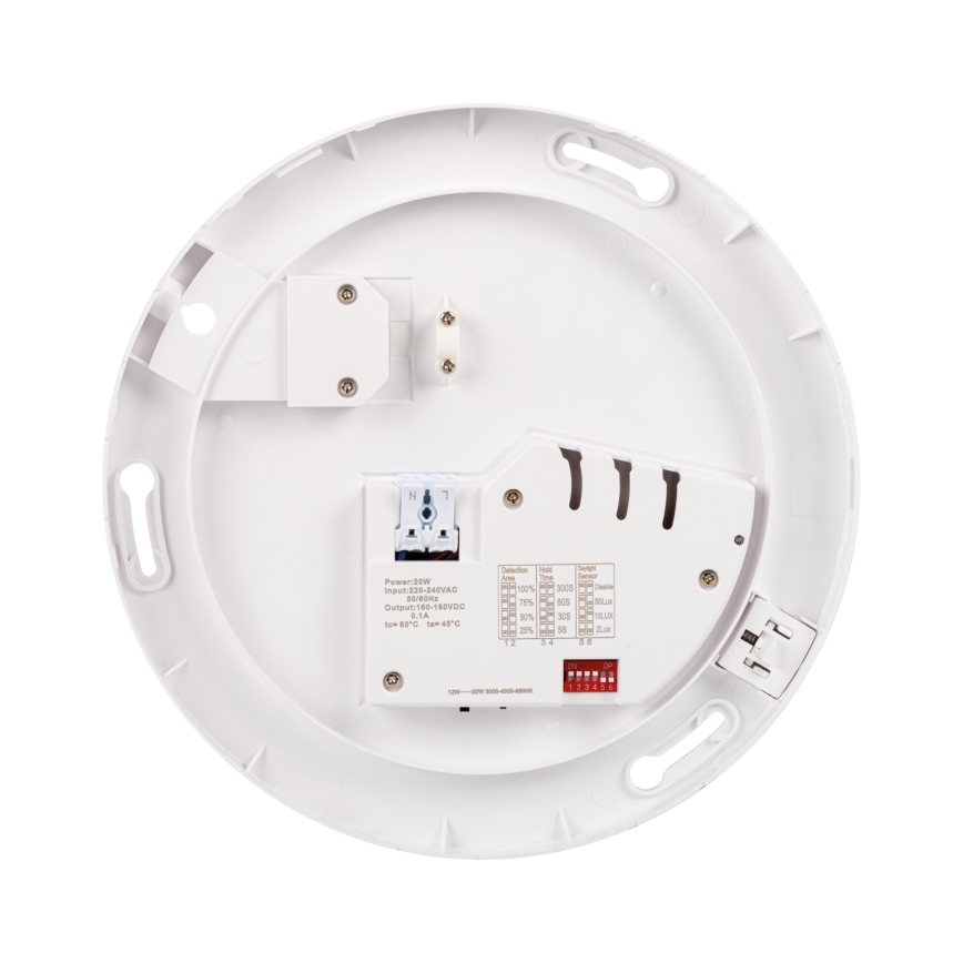 LED Stropní svítidlo se senzorem pohybu a soumraku VARSO LED/22/30W/230V 3000/4000/6500K pr. 33 cm IP54