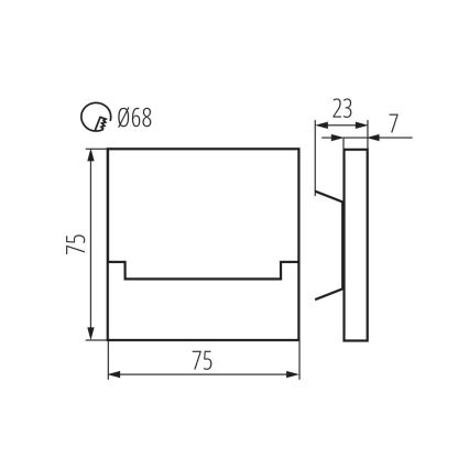 LED Nástěnné schodišťové svítidlo SABIK LED/0,8W/12V 4000K