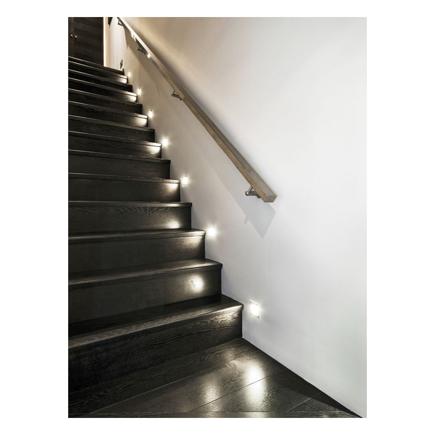 LED Schodišťové svítidlo APUS se senzorem LED/0,8W/12V 3000K