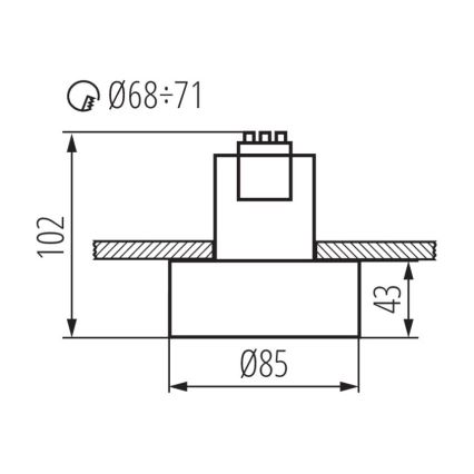 Podhledové svítidlo MINI RITI 1xGU10/25W/230V černá