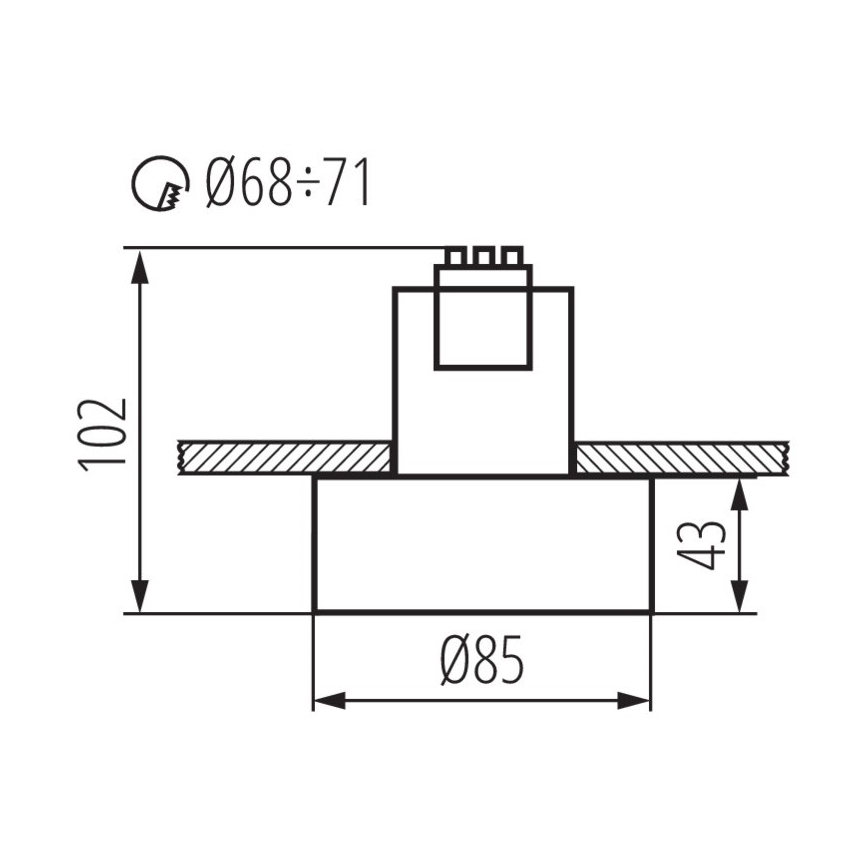 Podhledové svítidlo MINI RITI 1xGU10/25W/230V černá
