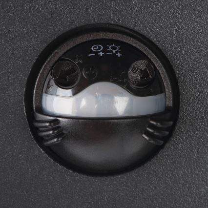 LED Venkovní nástěnné svítidlo se senzorem REKA LED/7W/230V IP54 antracit kulatý