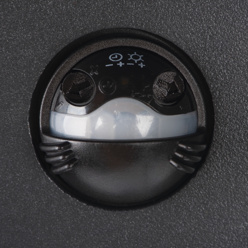 LED Venkovní nástěnné svítidlo se senzorem REKA LED/7W/230V IP54 antracit kulatý