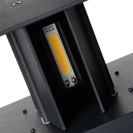 LED Venkovní nástěnné svítidlo se senzorem REKA LED/7W/230V IP54 antracit kulatý