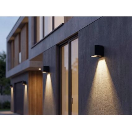 LED Solární nástěnné svítidlo se senzorem REKA LED/3W/3,7V 1800 mAh 3000/4000/6500K IP65 antracit