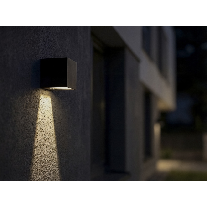 LED Solární nástěnné svítidlo se senzorem REKA LED/3W/3,7V 1800 mAh 3000/4000/6500K IP65 antracit