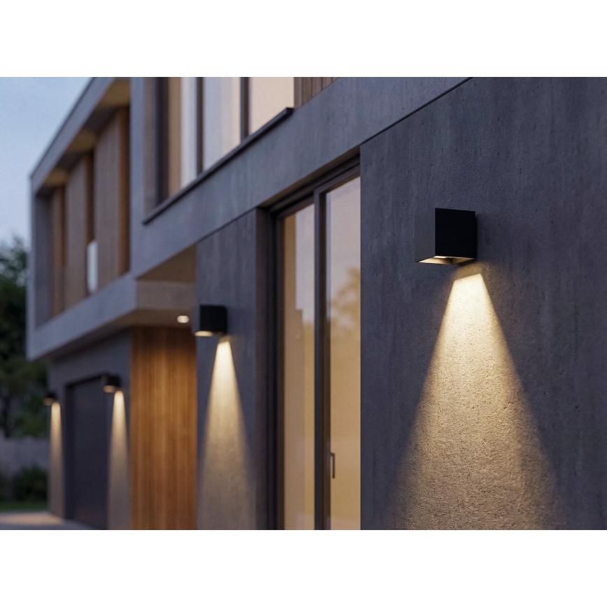 LED Solární nástěnné svítidlo se senzorem REKA LED/3W/3,7V 1800 mAh 3000/4000/6500K IP65 černá