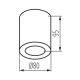 Koupelnové stropní svítidlo SANI 1xGU10/10W/230V IP44 matný chrom