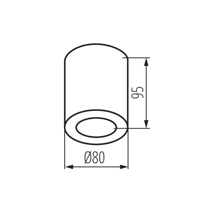 Koupelnové stropní svítidlo SANI 1xGU10/10W/230V IP44 matný chrom