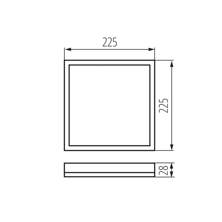 LED Koupelnové stropní svítidlo AZPO LED/12,3W/230V IP54 černá