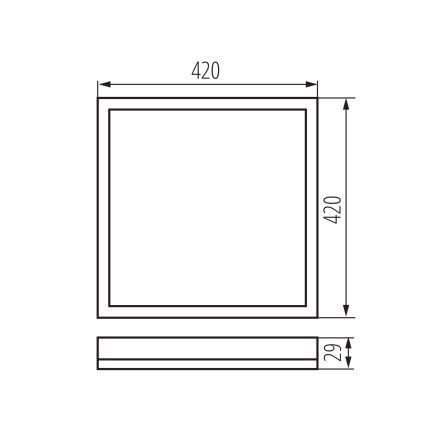 LED Koupelnové stropní svítidlo AZPO LED/22W/230V 42x42 cm IP54 černá