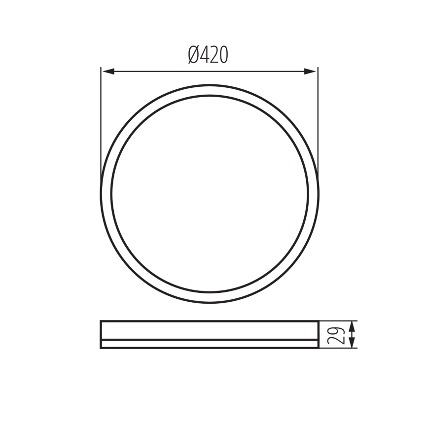 LED Stropní svítidlo AZPO LED/22W/230V 3000/4000/6000K pr. 42 cm IP54 bílá