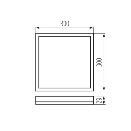 LED Stropní svítidlo AZPO LED/17,5W/230V 3000/4000/6000K 30x30 cm IP54 bílá