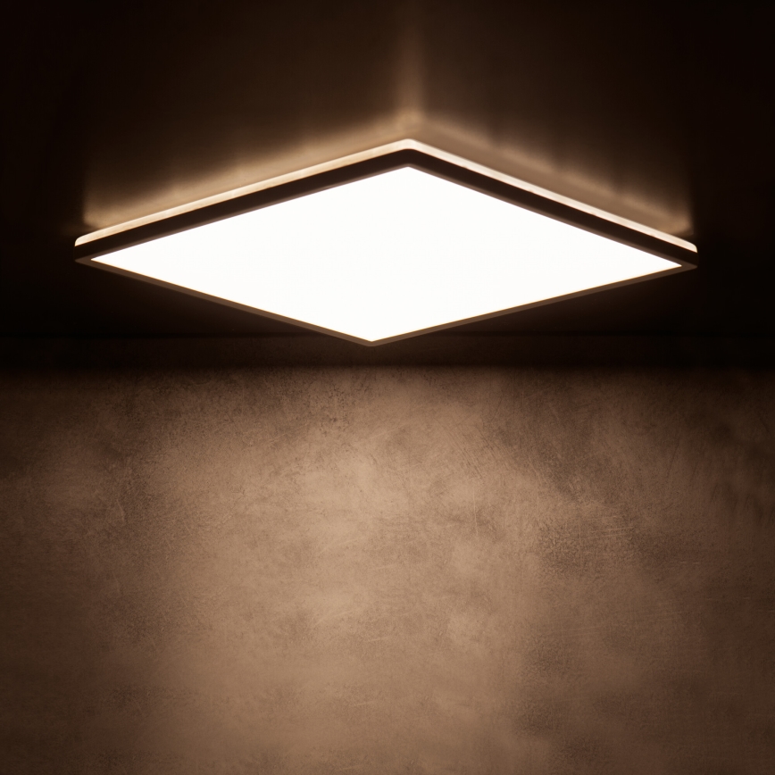 LED Stropní svítidlo AZPO LED/17,5W/230V 3000/4000/6000K 30x30 cm IP54 černá
