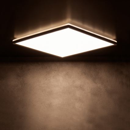 LED Stropní svítidlo AZPO LED/22W/230V 3000/4000/6000K 42x42 cm IP54 černá