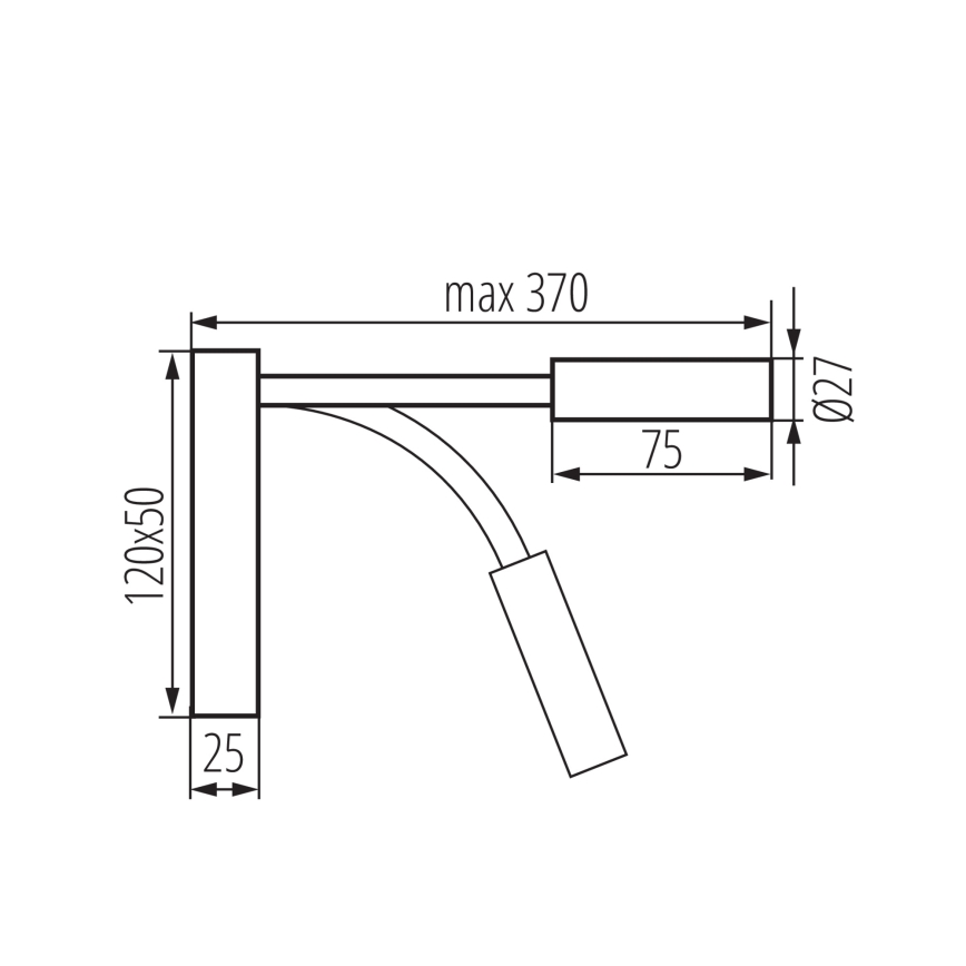 LED Flexibilní lampička TONIL LED/3,3W/230V bílá/zlatá