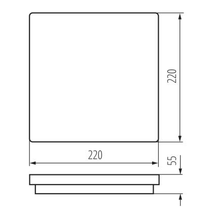 LED Venkovní stropní svítidlo se senzorem BENO LED/18W/230V 4000K bílá IP54