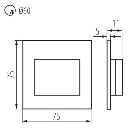 LED Schodišťové svítidlo ERINUS LED/1,5W/12V 4000K bílá