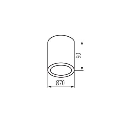 Kanlux 33361 - Venkovní bodové svítidlo AQILO 1xGU10/7W/230V IP65 černá